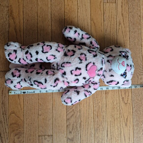 Build-A-Bear Sassy Pink Leopard Kitty Cat Plush Roars Retired Pre-Paw - Picture 13 of 13